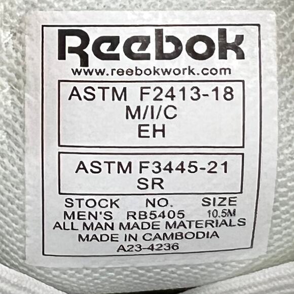 Reebok Men's Fusion Flexweave RB5405 Work & Safety Athletic Shoes Comp.Toe 10.5M - Picture 9 of 13